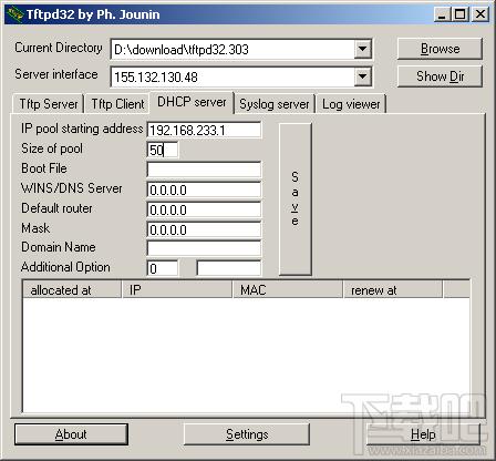Tftpd32,TFTP服务器